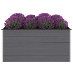 vidaXL Arriate de WPC gris 200x100x91 cm