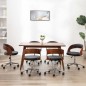 vidaXL Sillas de comedor giratorias 6 uds madera curvada y cuero negro vidaXL Sillas de comedor giratorias 6 uds madera curvada y cuero negro