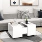 vidaXL Mesa de centro madera contrachapada blanco 60x60x38 cm vidaXL Mesa de centro madera contrachapada blanco 60x60x38 cm