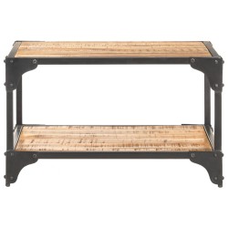 vidaXL Mesa de centro de madera maciza de mango 60x60x35 cm