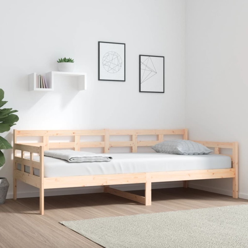vidaXL Sofá cama madera maciza de pino 90x200 cm vidaXL Sofá cama madera maciza de pino 90x200 cm