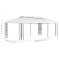 vidaXL Cenador con doble techo blanco 3x6 m vidaXL Cenador con doble techo blanco 3x6 m