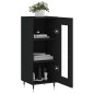 vidaXL Aparador de madera contrachapada negro 34,5x34x90 cm vidaXL Aparador de madera contrachapada negro 34,5x34x90 cm