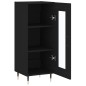 vidaXL Aparador de madera contrachapada negro 34,5x34x90 cm vidaXL Aparador de madera contrachapada negro 34,5x34x90 cm