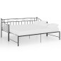 vidaXL Estructura de sofá cama extraíble de metal negro 90x200 cm