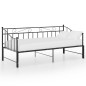 vidaXL Estructura de sofá cama extraíble de metal negro 90x200 cm