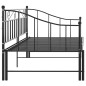 vidaXL Estructura de sofá cama extraíble de metal negro 90x200 cm