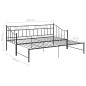 vidaXL Estructura de sofá cama extraíble de metal negro 90x200 cm