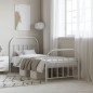 vidaXL Estructura cama metal con cabecero y pie cama blanca 90x190 cm