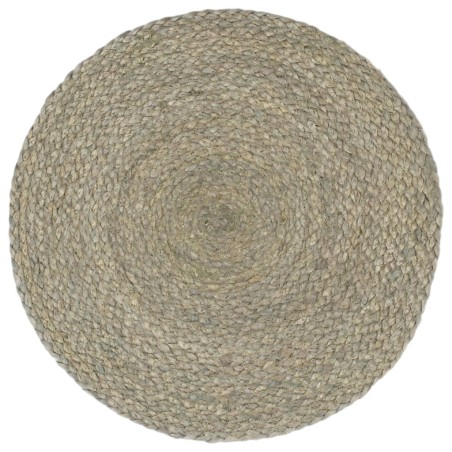 vidaXL Manteles individuales redondos 4 uds yute gris liso 38 cm