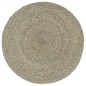 vidaXL Manteles individuales redondos 4 uds yute gris liso 38 cm