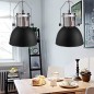 vidaXL Lámpara de techo altura ajustable moderna metal negro 2 uds vidaXL Lámpara de techo altura ajustable moderna metal negro 2 uds