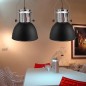 vidaXL Lámpara de techo altura ajustable moderna metal negro 2 uds vidaXL Lámpara de techo altura ajustable moderna metal negro 2 uds