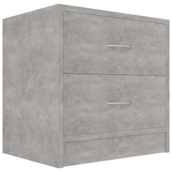vidaXL Mesita de noche madera contrachapada gris hormigón 40x30x40 cm