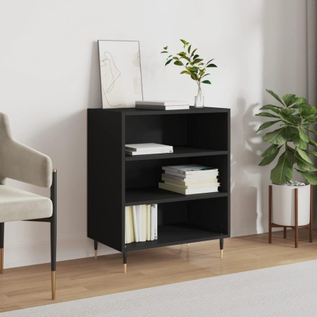 vidaXL Aparador madera de ingeniería negro 57x35x70 cm