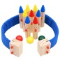 vidaXL Juego de bolos de madera de pino maciza multicolor vidaXL Juego de bolos de madera de pino maciza multicolor