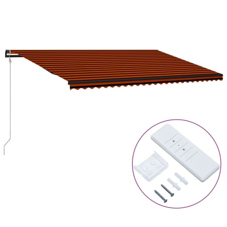 vidaXL Toldo automático retráctil naranja y marrón 600x300 cm