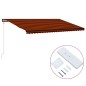 vidaXL Toldo automático retráctil naranja y marrón 600x300 cm vidaXL Toldo automático retráctil naranja y marrón 600x300 cm