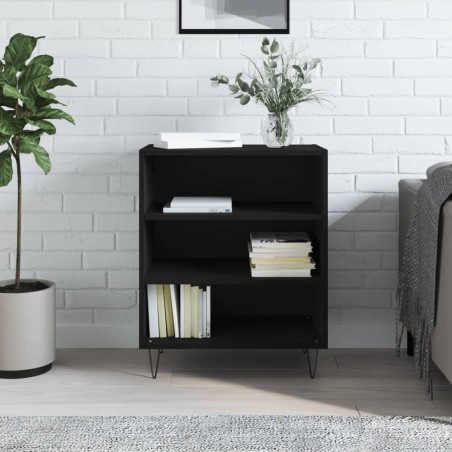 vidaXL Aparador madera de ingeniería negro 57x35x70 cm