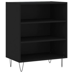 vidaXL Aparador madera de ingeniería negro 57x35x70 cm