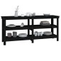vidaXL Banco de trabajo de madera maciza de pino negro 181x50x80 cm vidaXL Banco de trabajo de madera maciza de pino negro 181x50x80 cm