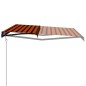 vidaXL Toldo automático retráctil naranja y marrón 600x300 cm vidaXL Toldo automático retráctil naranja y marrón 600x300 cm