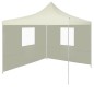 vidaXL Carpa plegable profesional con 2 paredes acero color crema 2x2m vidaXL Carpa plegable profesional con 2 paredes acero color crema 2x2m
