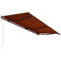 vidaXL Toldo automático retráctil naranja y marrón 600x300 cm vidaXL Toldo automático retráctil naranja y marrón 600x300 cm