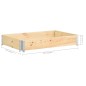 vidaXL Collar de caja de pallet madera maciza de pino 50x150 cm