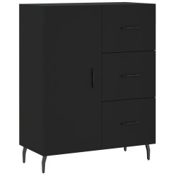 vidaXL Aparador de madera de ingeniería negro 69,5x34x90 cm