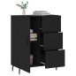 vidaXL Aparador de madera de ingeniería negro 69,5x34x90 cm vidaXL Aparador de madera de ingeniería negro 69,5x34x90 cm
