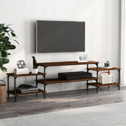 vidaXL Mueble para TV madera contrachapada roble marrón 197x35x52 cm