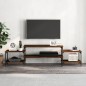 vidaXL Mueble para TV madera contrachapada roble marrón 197x35x52 cm