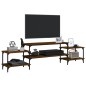 vidaXL Mueble para TV madera contrachapada roble marrón 197x35x52 cm