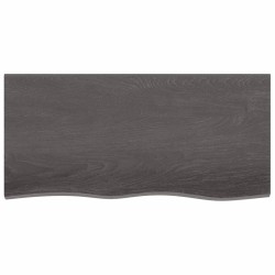 vidaXL Estante pared madera roble tratada marrón oscuro 100x50x(2-6)cm
