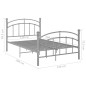 vidaXL Estructura de cama de metal gris 120x200 cm vidaXL Estructura de cama de metal gris 120x200 cm