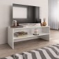 vidaXL Mueble de TV madera contrachapada blanco brillante 100x40x40 cm vidaXL Mueble de TV madera contrachapada blanco brillante 100x40x40 cm