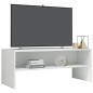 vidaXL Mueble de TV madera contrachapada blanco brillante 100x40x40 cm vidaXL Mueble de TV madera contrachapada blanco brillante 100x40x40 cm