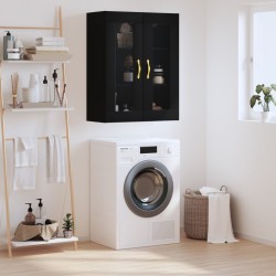 vidaXL Armario de pared negro 69,5x34x90 cm