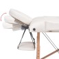 vidaXL Camilla de masaje y taburete plegable 3 zonas 10 cm blanco vidaXL Camilla de masaje y taburete plegable 3 zonas 10 cm blanco
