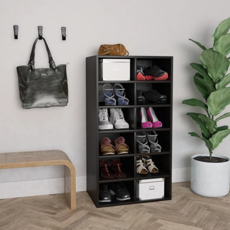 vidaXL Mueble zapatero de madera contrachapada blanco 54x34x100,5 cm