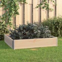 vidaXL Arriate de madera maciza de pino 100x100 cm