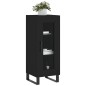 vidaXL Aparador de madera contrachapada negro 34,5x34x90 cm vidaXL Aparador de madera contrachapada negro 34,5x34x90 cm