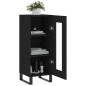 vidaXL Aparador de madera contrachapada negro 34,5x34x90 cm vidaXL Aparador de madera contrachapada negro 34,5x34x90 cm