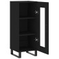 vidaXL Aparador de madera contrachapada negro 34,5x34x90 cm vidaXL Aparador de madera contrachapada negro 34,5x34x90 cm