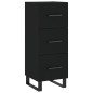 vidaXL Aparador de madera contrachapada negro 34,5x34x90 cm vidaXL Aparador de madera contrachapada negro 34,5x34x90 cm