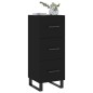 vidaXL Aparador de madera contrachapada negro 34,5x34x90 cm vidaXL Aparador de madera contrachapada negro 34,5x34x90 cm