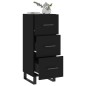 vidaXL Aparador de madera contrachapada negro 34,5x34x90 cm vidaXL Aparador de madera contrachapada negro 34,5x34x90 cm