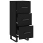 vidaXL Aparador de madera contrachapada negro 34,5x34x90 cm vidaXL Aparador de madera contrachapada negro 34,5x34x90 cm
