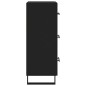 vidaXL Aparador de madera contrachapada negro 34,5x34x90 cm vidaXL Aparador de madera contrachapada negro 34,5x34x90 cm
